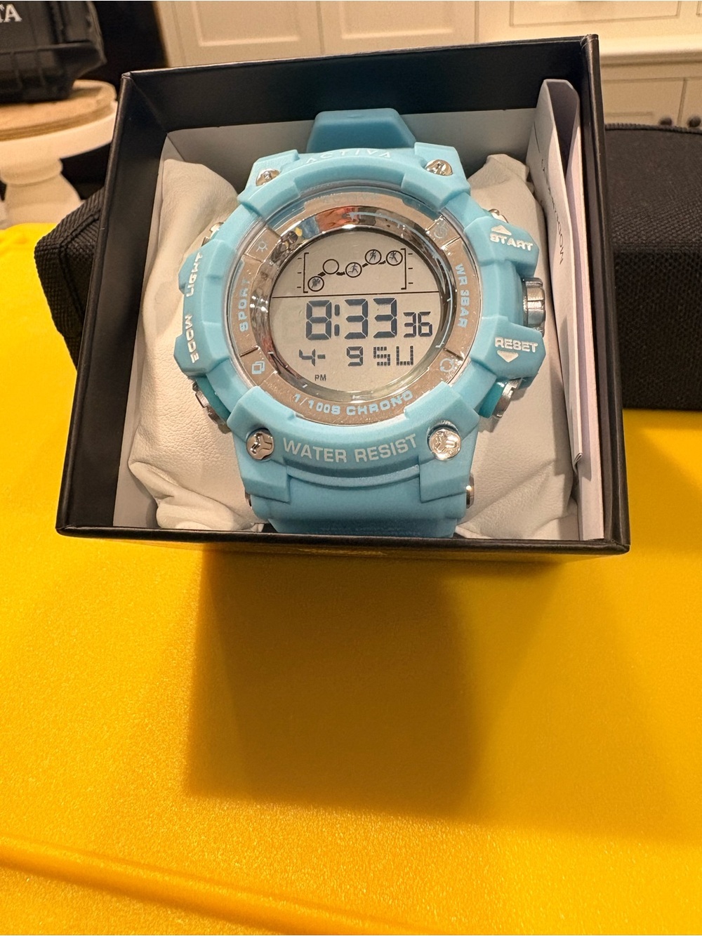 Men’s Activa Light Blue Digital Sports Smartwatch - Water Resistant